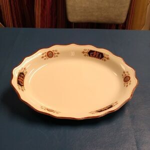 Syracuse China Grecian pattern 13 inch Platter Cottagecore Grandmacore